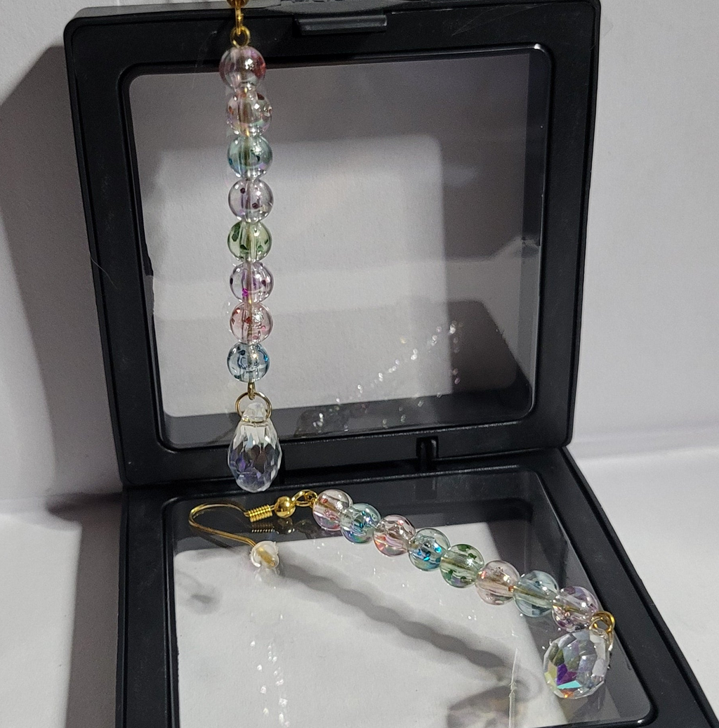 Boucles d'oreilles Brillance et Couleurs 8cm - Cristal Autrichien (Réf: BEC)