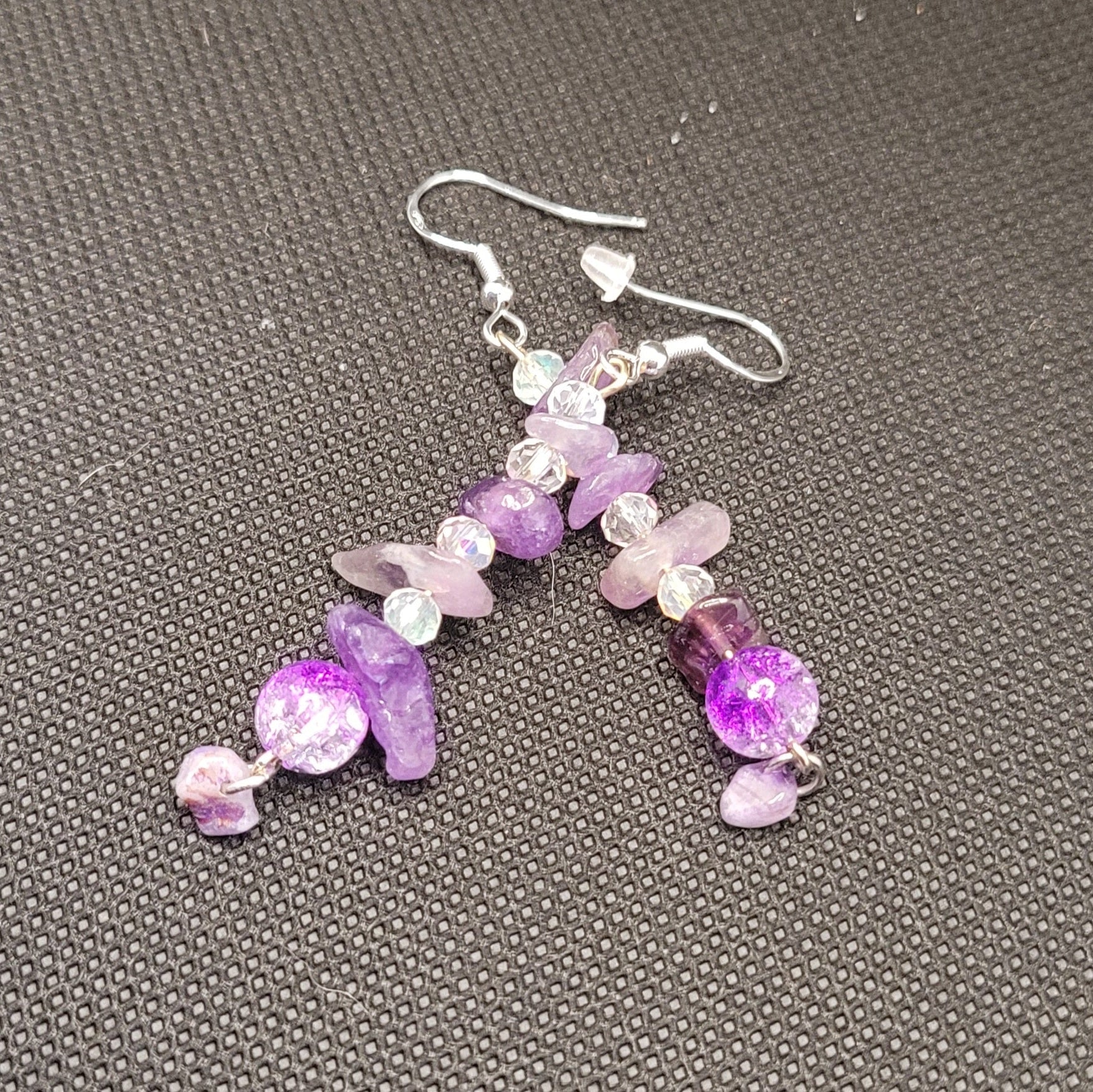 Boucles d'oreilles modèle Pierre Naturelle (Réf PNG1)