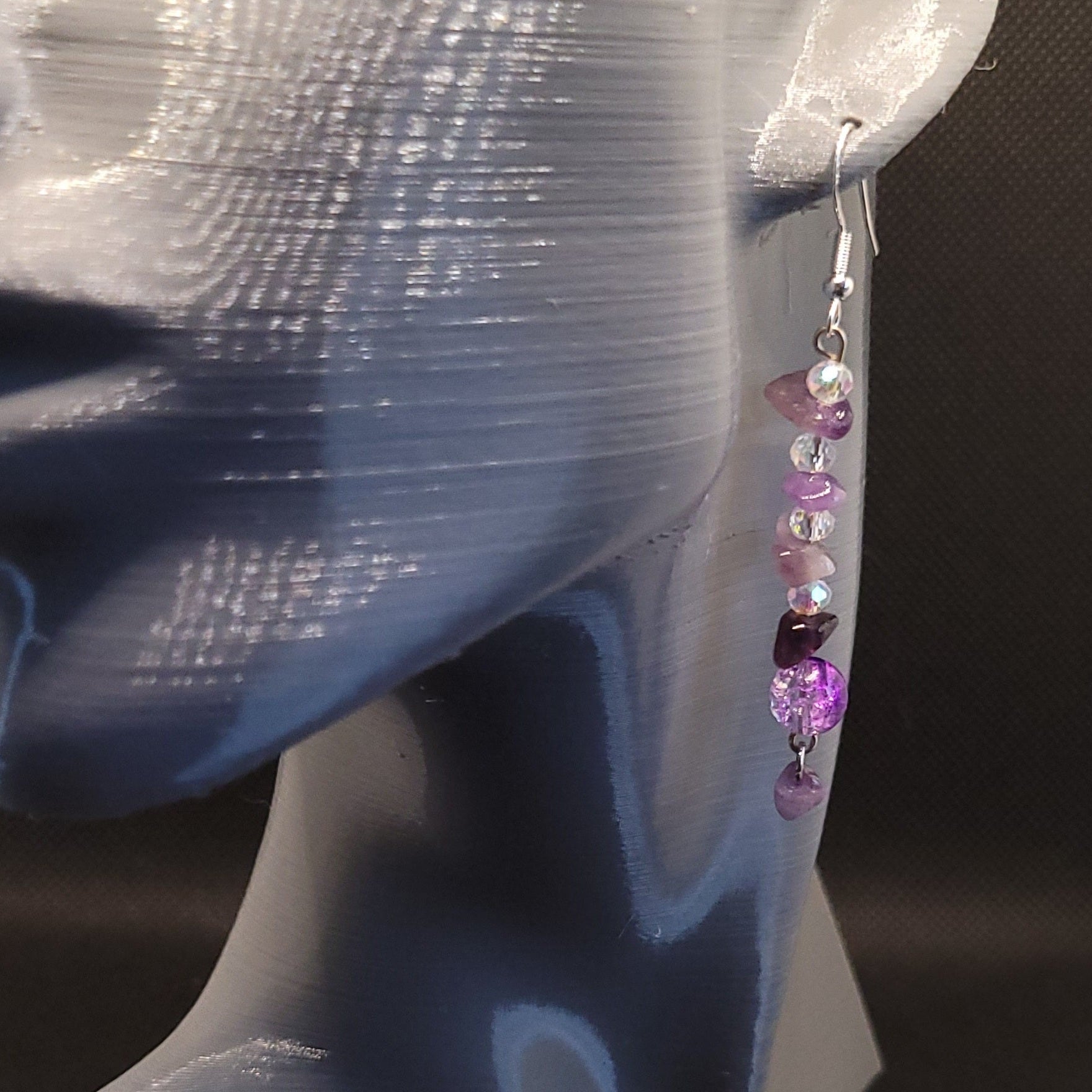 Boucles d'oreilles modèle Pierre Naturelle (Réf PNG1)