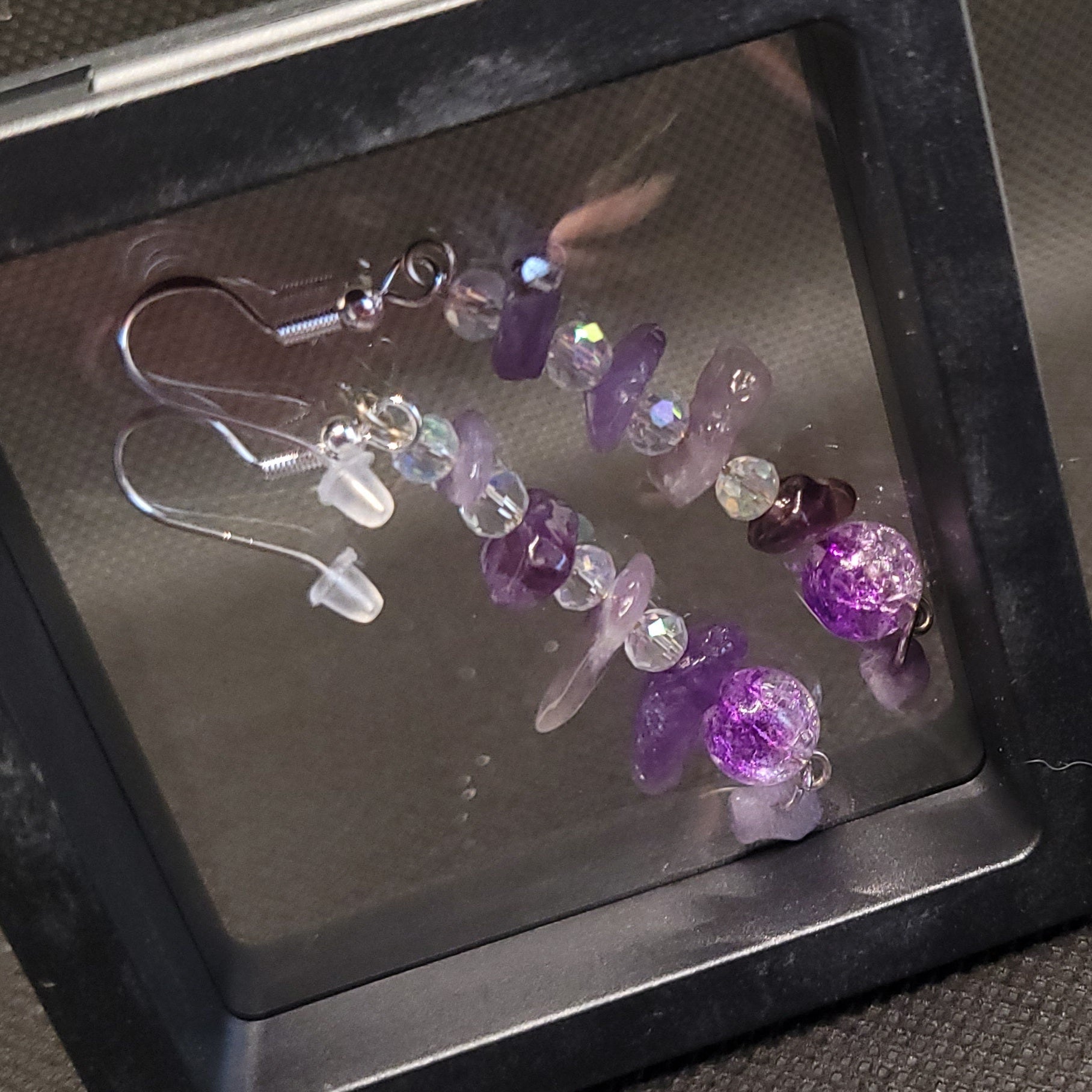 Boucles d'oreilles modèle Pierre Naturelle (Réf PNG1)