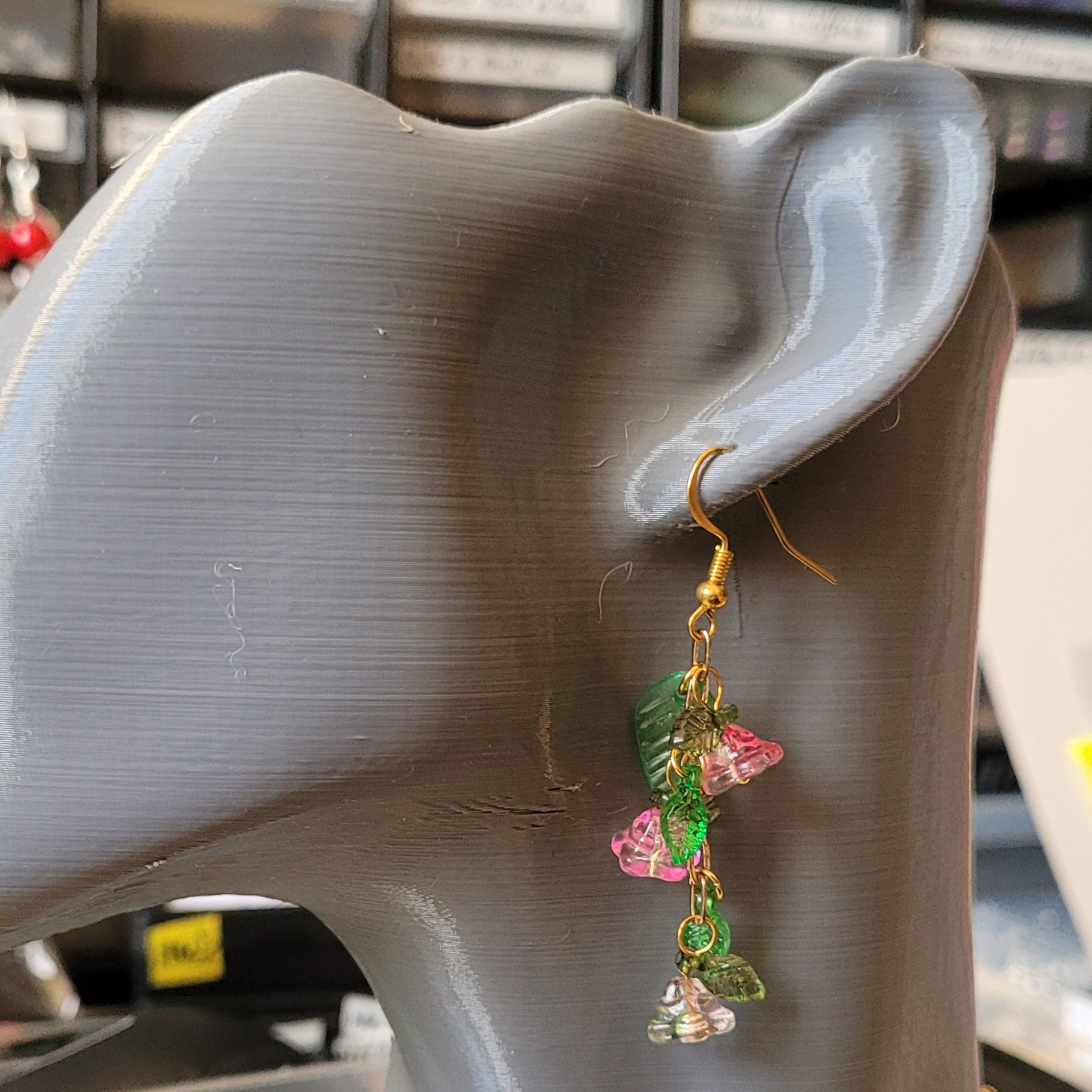 Boucle d'oreilles  Bohème chic modèle Tout En Fleurs (Réf: TEF14)