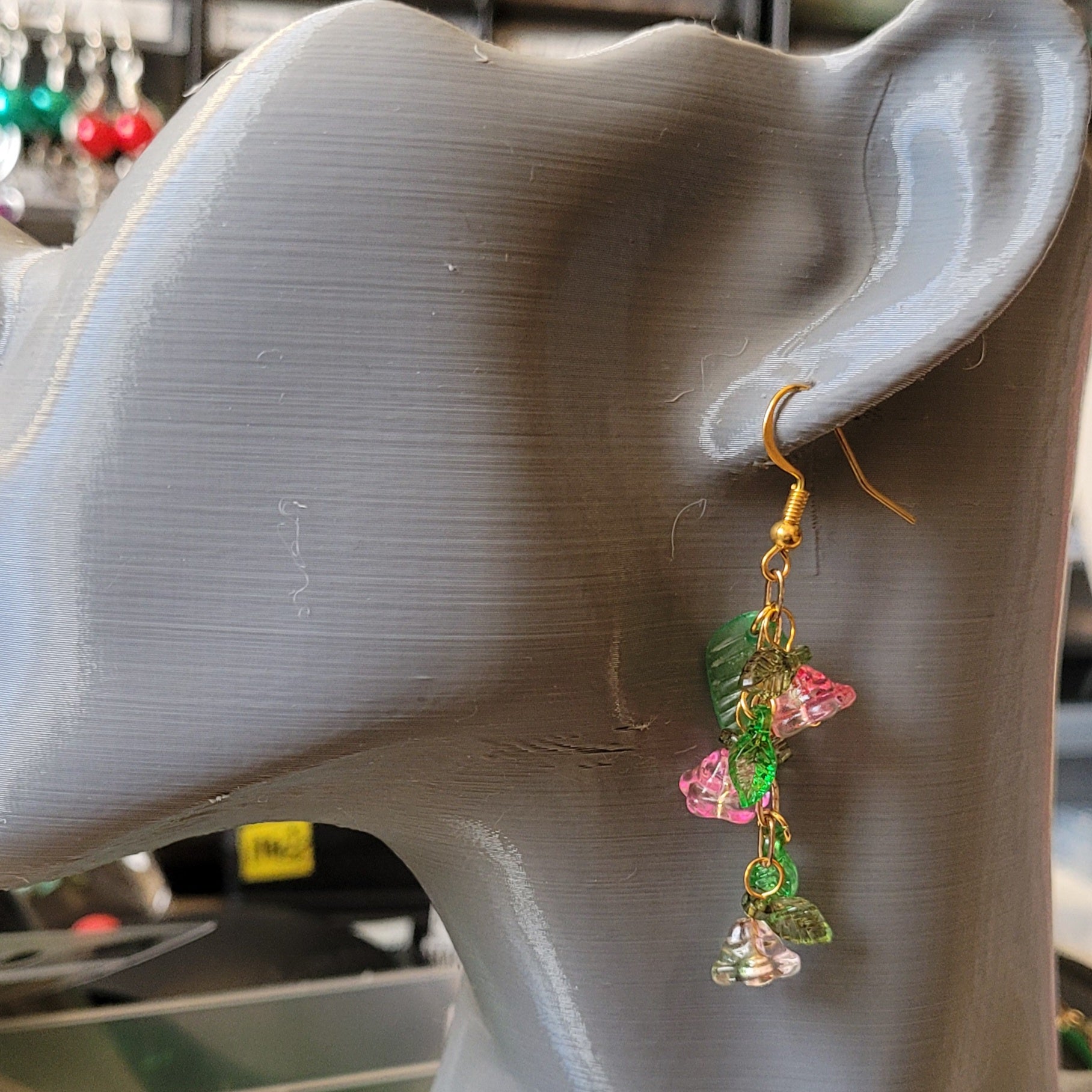 Boucle d'oreilles  Bohème chic modèle Tout En Fleurs (Réf: TEF14)
