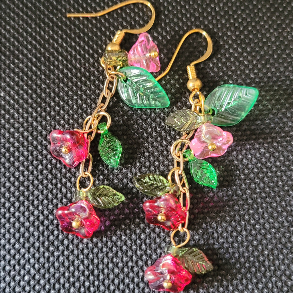 Boucle d'oreilles  Bohème chic modèle Tout En Fleurs (Réf: TEF14)