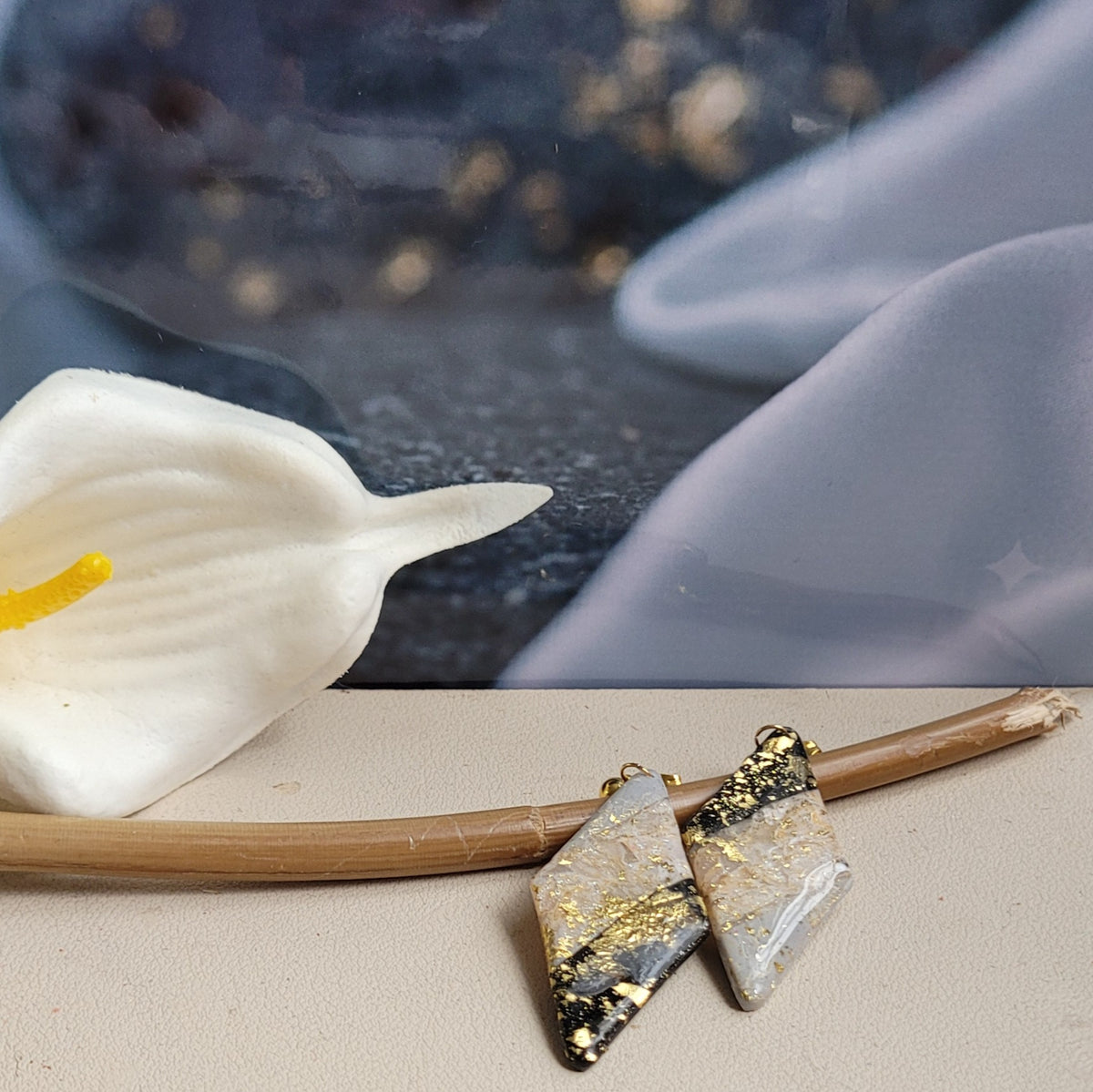 Boucles d'oreilles Frison 6cm acier inoxydable - Alysel Créations"
