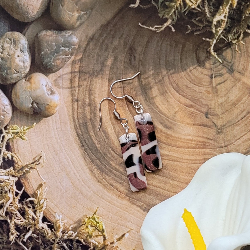 Boucles d'oreilles modèle Léopard de cuivre (Réf:MLC1)