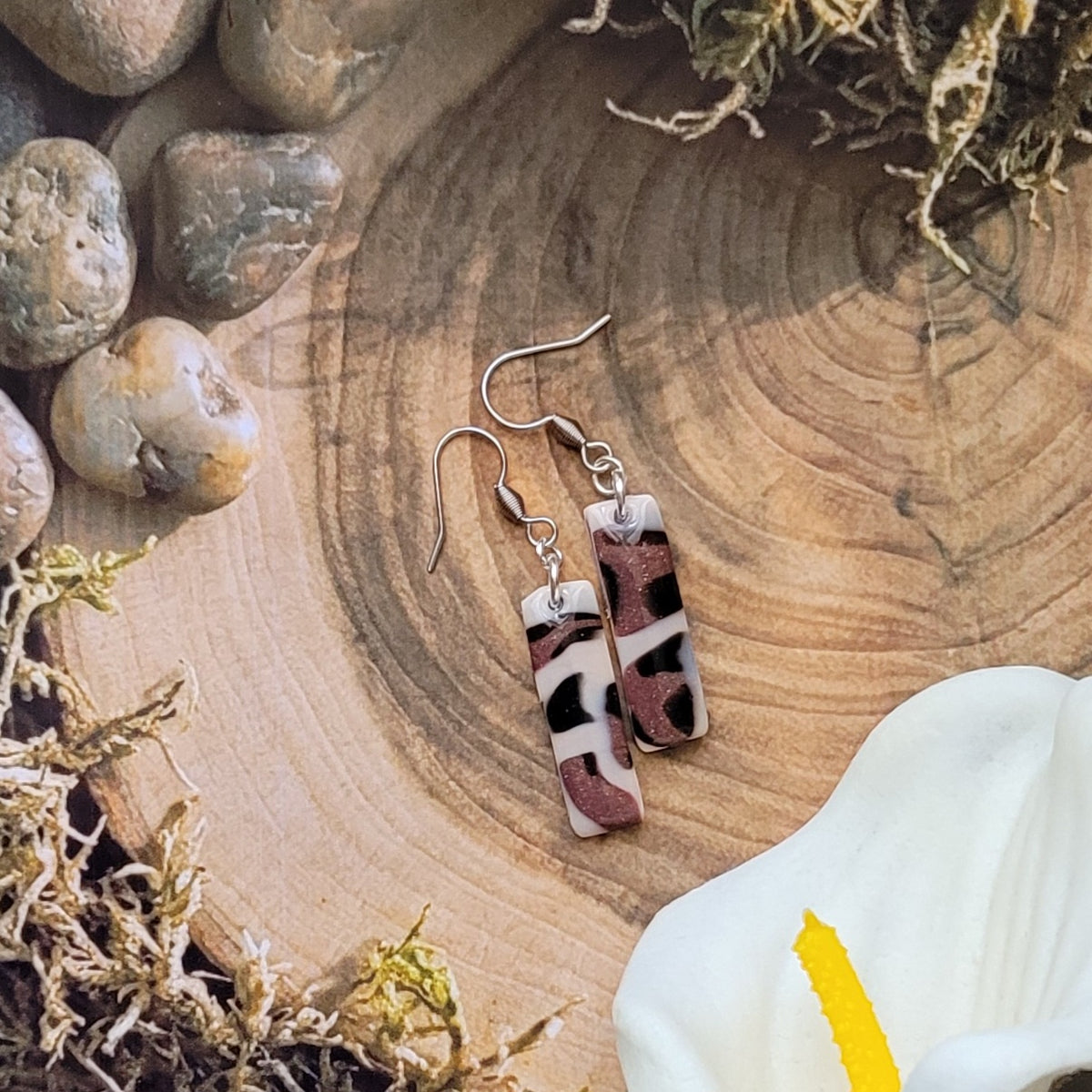 Boucles d'oreilles modèle Léopard de cuivre (Réf:MLC1)