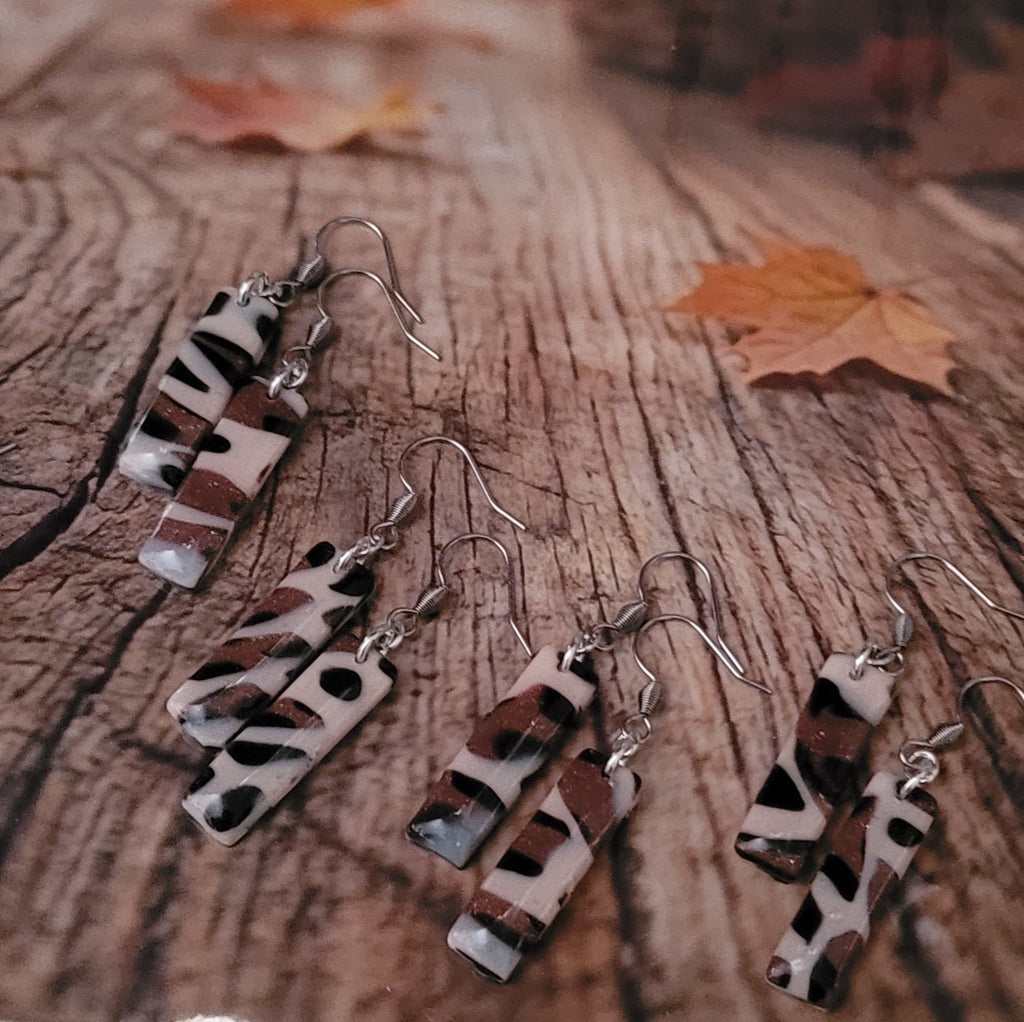 Boucles d'oreilles modèle Léopard de cuivre - Les imparfaites (Réf:MLC)