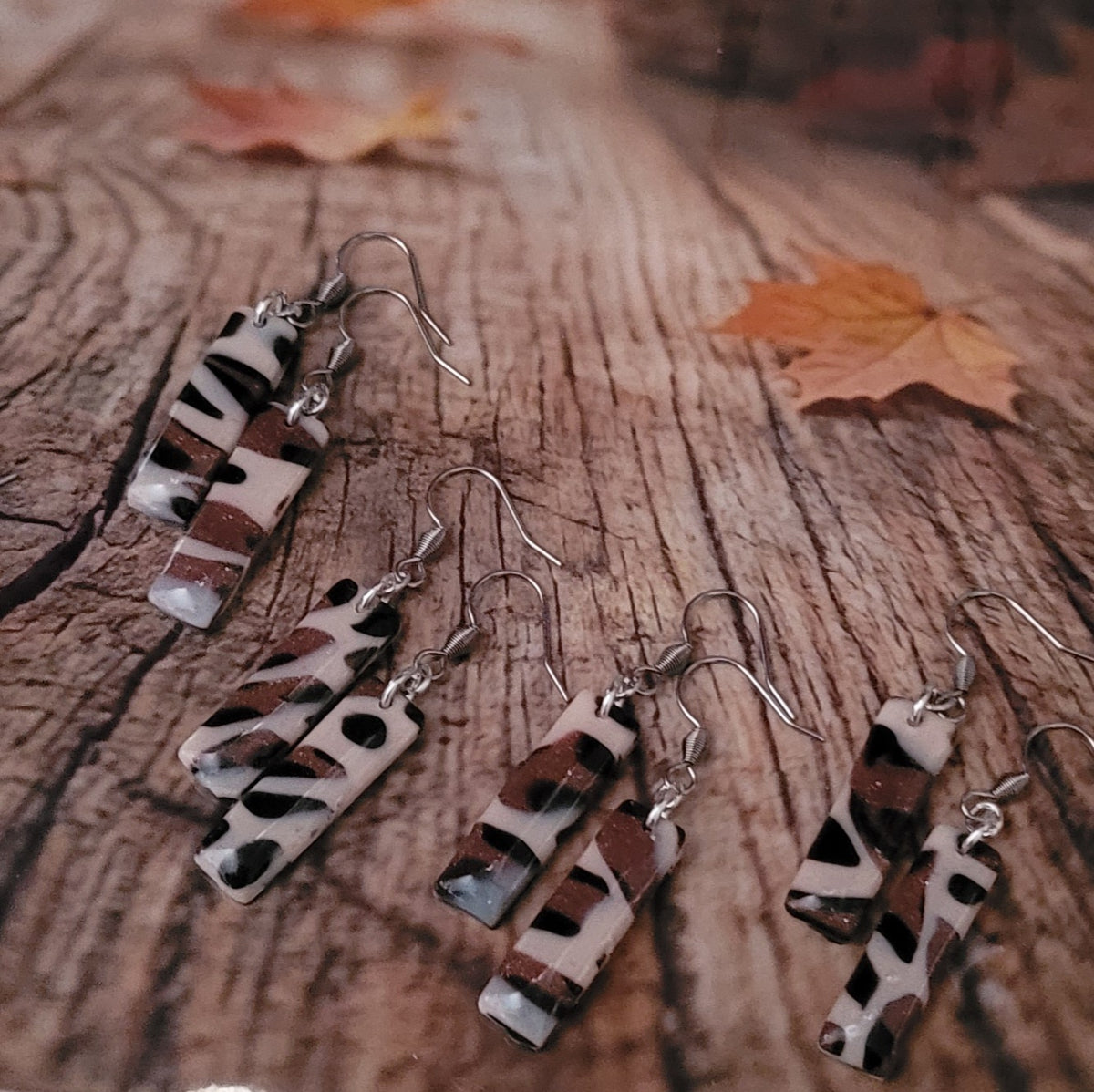 Boucles d'oreilles modèle Léopard de cuivre - Les imparfaites (Réf:MLC)