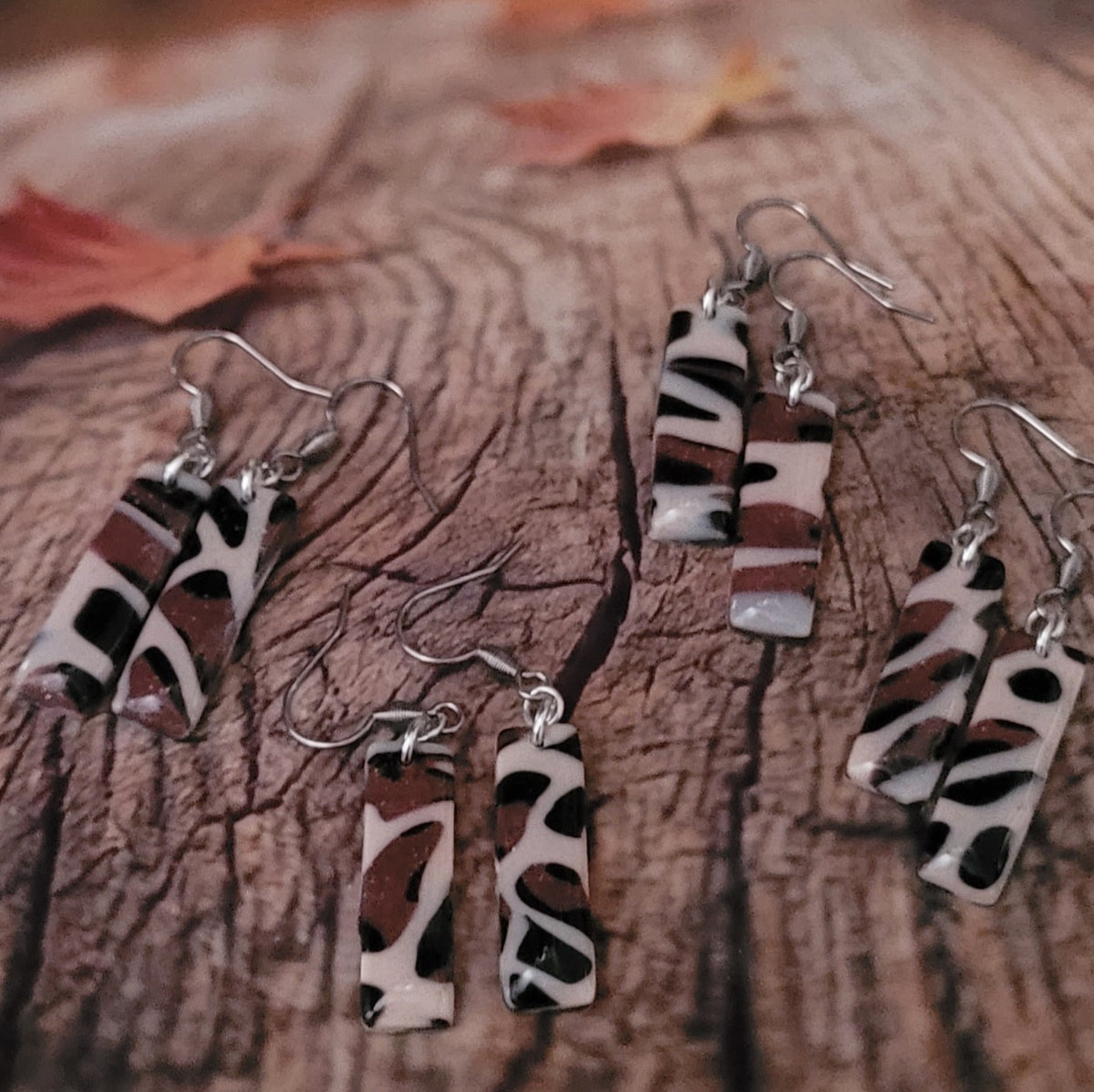 Boucles d'oreilles modèle Léopard de cuivre - Les imparfaites (Réf:MLC)