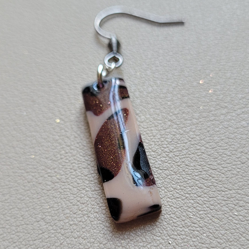 Boucles d'oreilles modèle Léopard de cuivre - Les imparfaites (Réf:MLC)