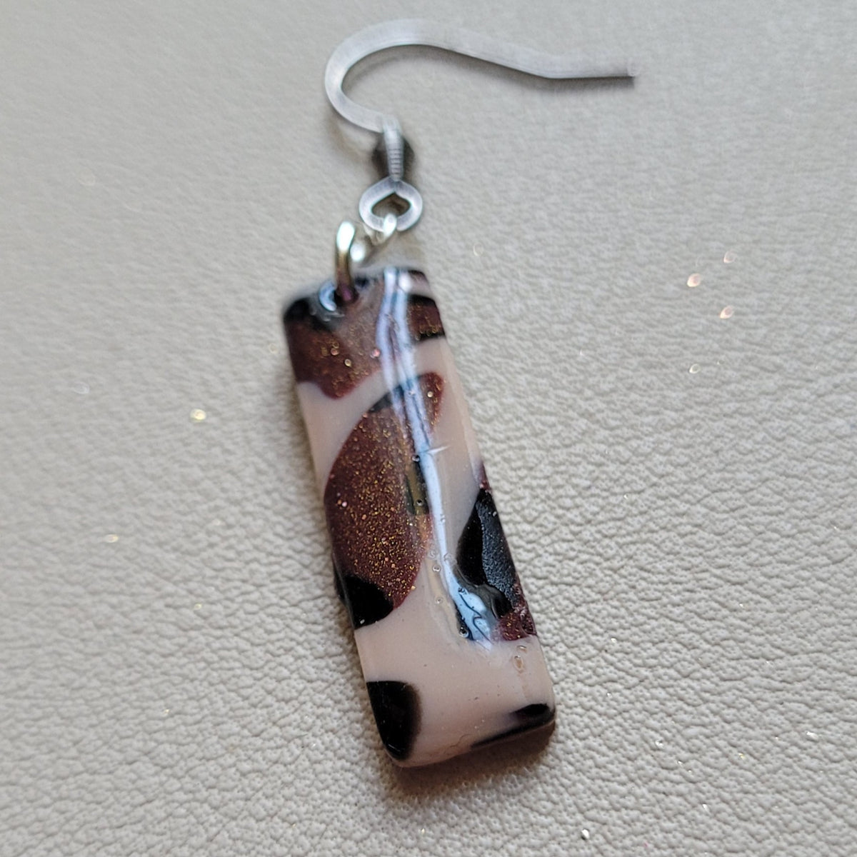 Boucles d'oreilles modèle Léopard de cuivre - Les imparfaites (Réf:MLC)