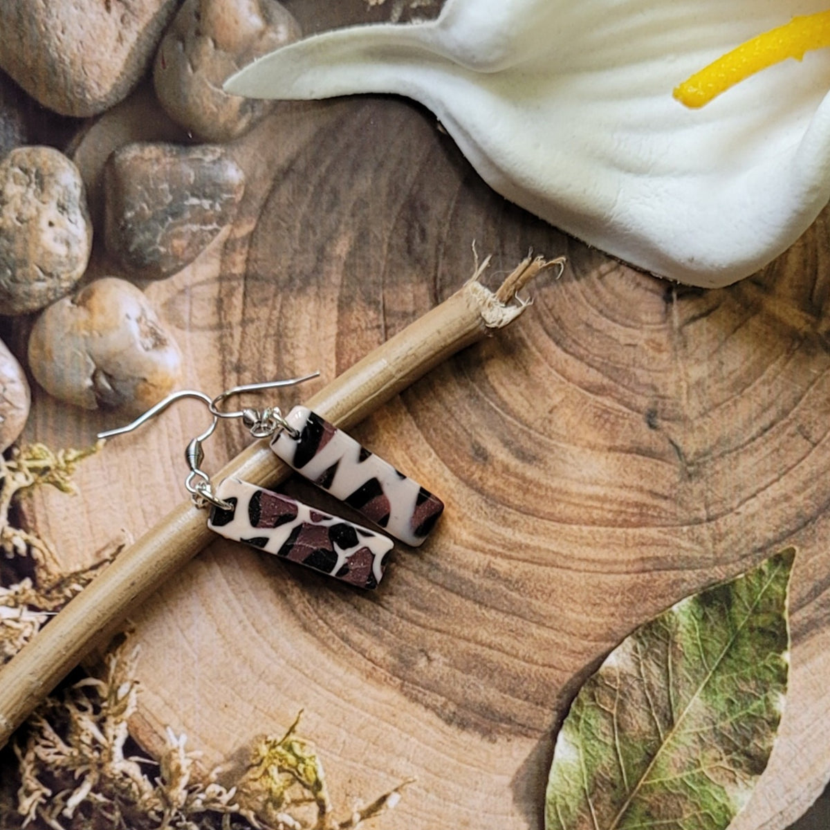 Boucles d'oreilles modèle Léopard de cuivre (Réf:MLC1)