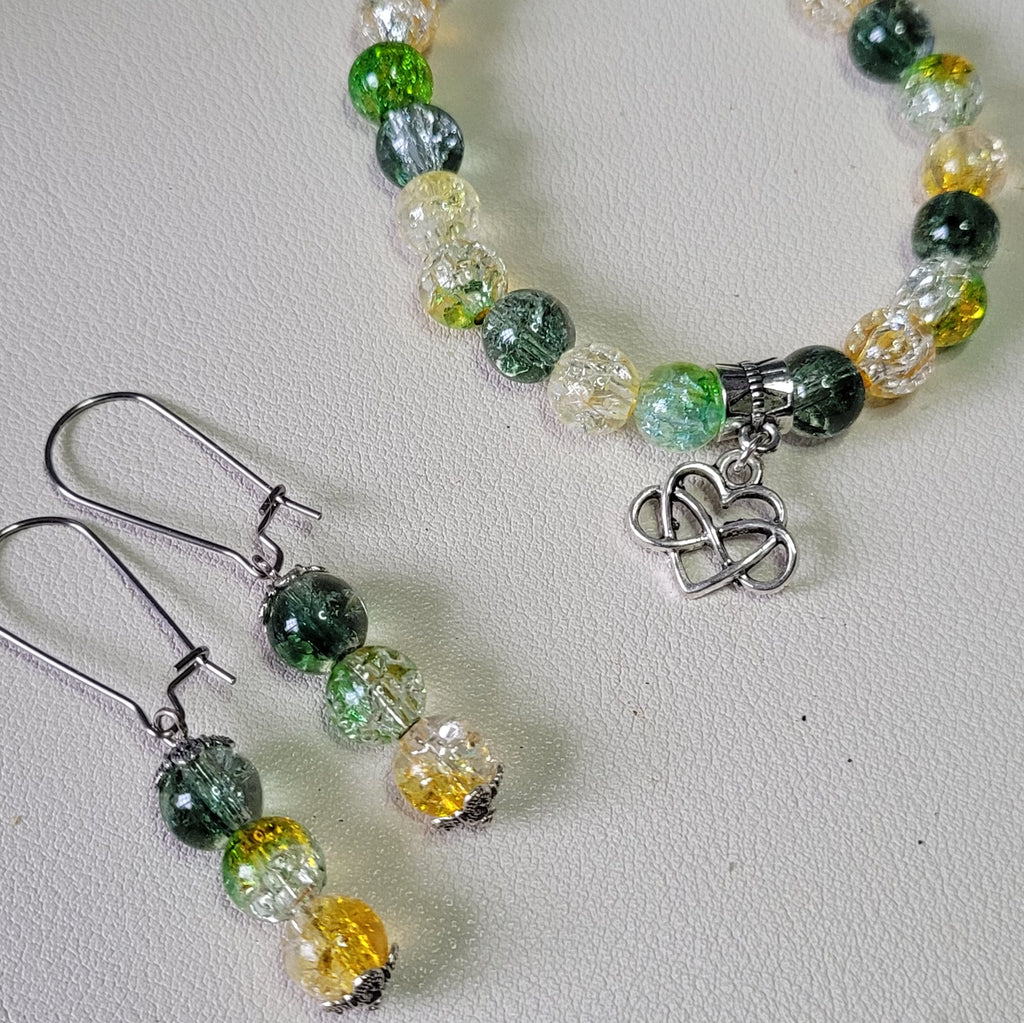 Parure Esprit d'Eden – Boucles d'oreilles & Bracelet (Réf:MEE)