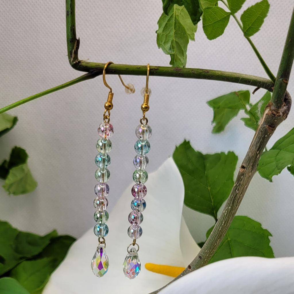 Boucles d'oreilles Brillance et Couleurs 8cm - Cristal Autrichien (Réf: BEC)