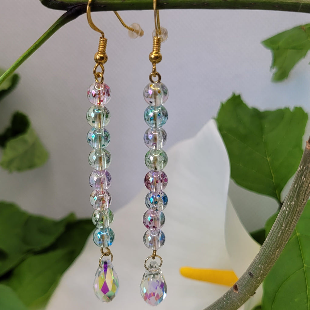 Boucles d'oreilles Brillance et Couleurs 8cm - Cristal Autrichien (Réf: BEC)