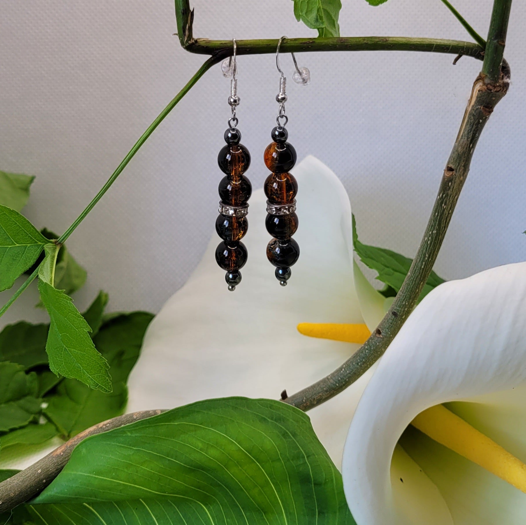 Boucles d'oreille Modèle Eclats de braise (Réf MEB)