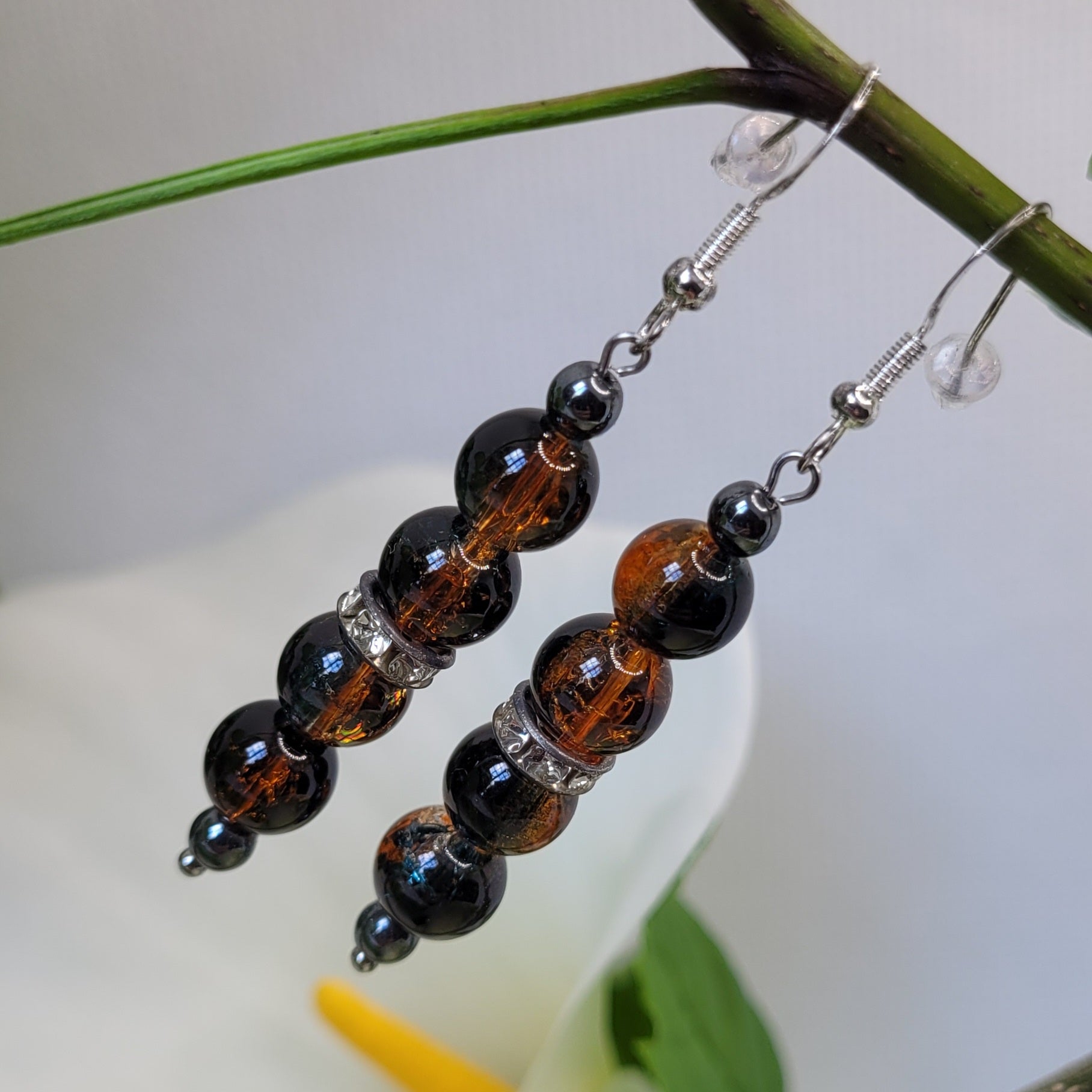 Boucles d'oreille Modèle Eclats de braise (Réf MEB)