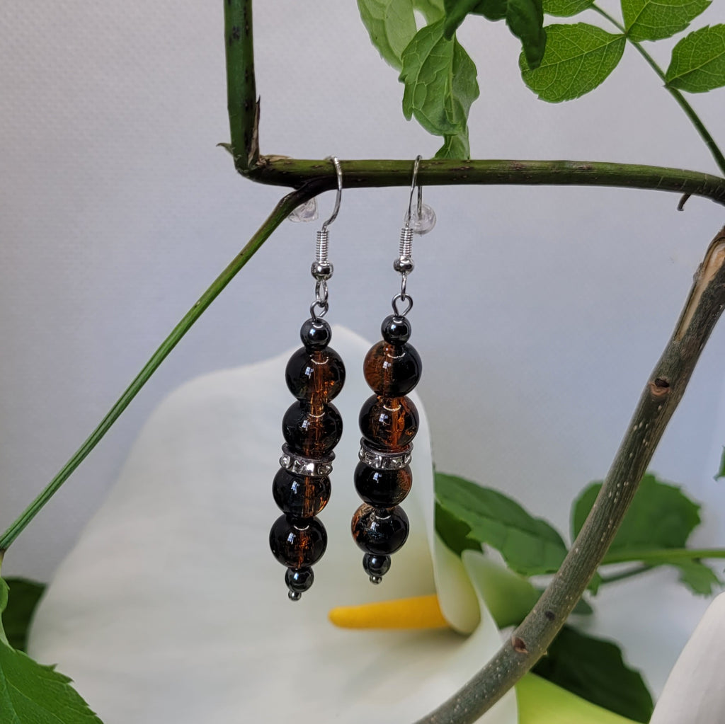 Boucles d'oreille Modèle Eclats de braise (Réf MEB)