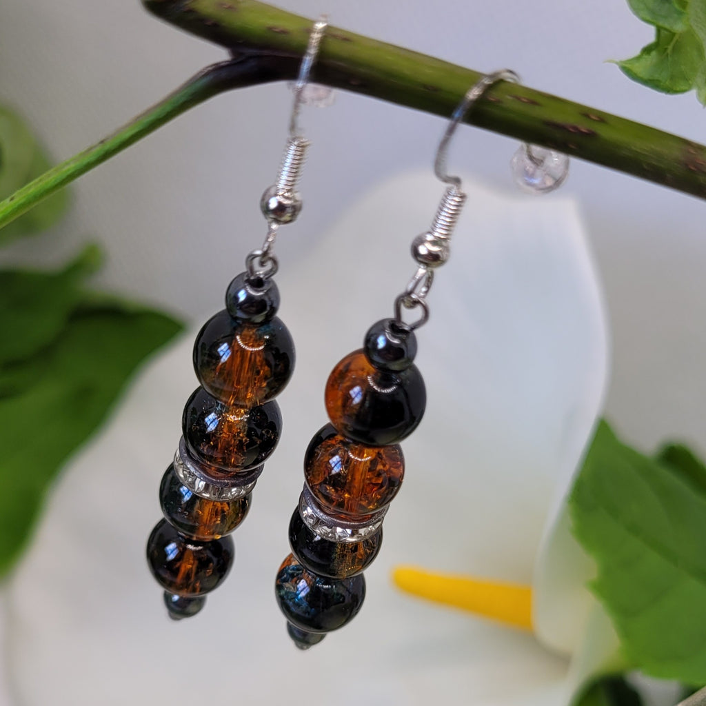 Boucles d'oreille Modèle Eclats de braise (Réf MEB)