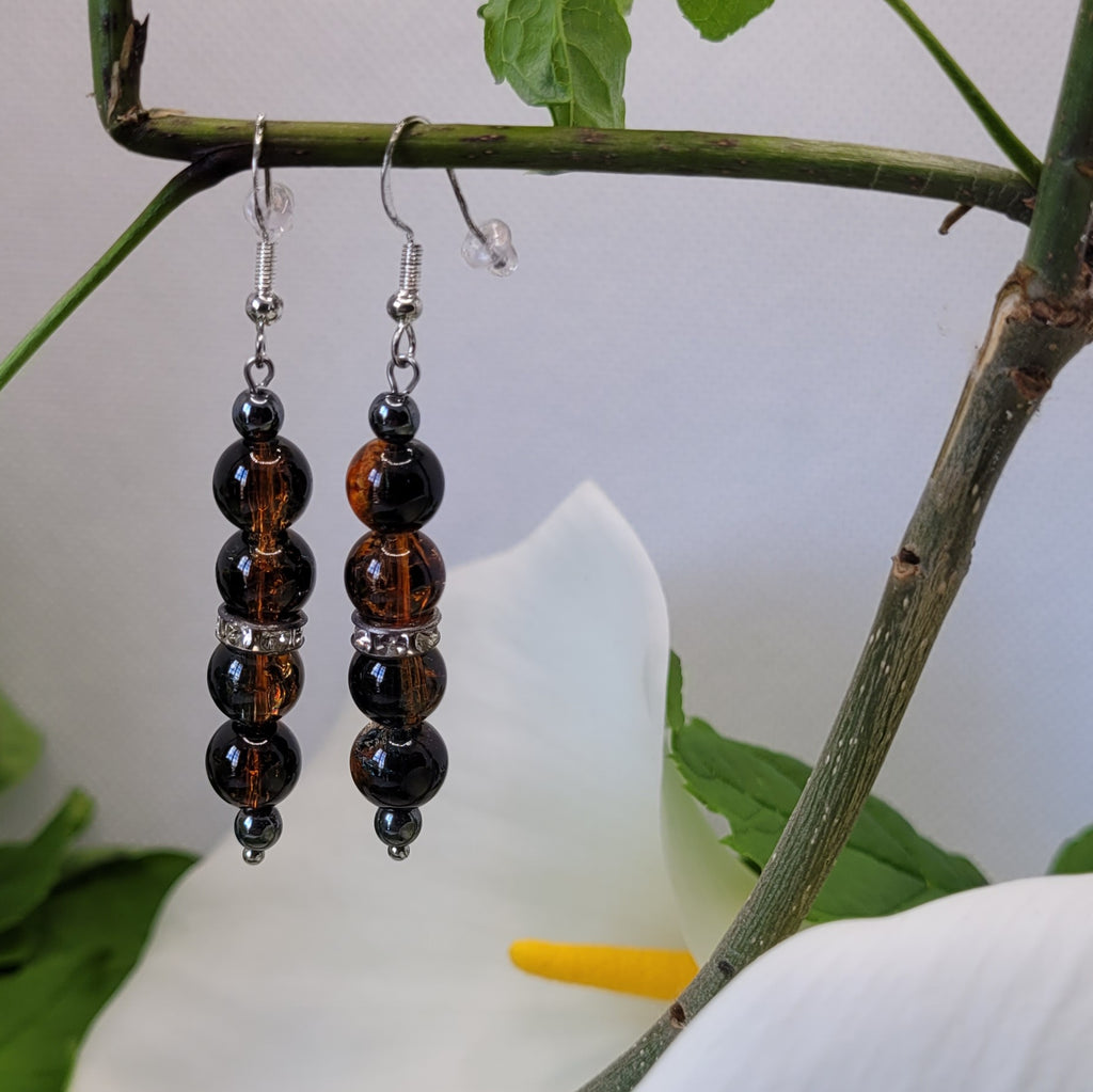 Boucles d'oreille Modèle Eclats de braise (Réf MEB)