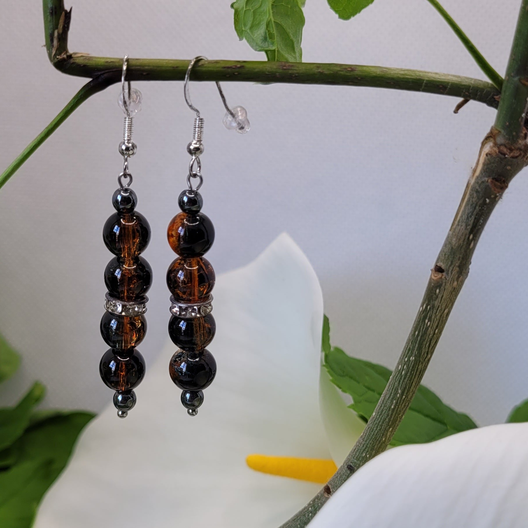 Boucles d'oreille Modèle Eclats de braise (Réf MEB)