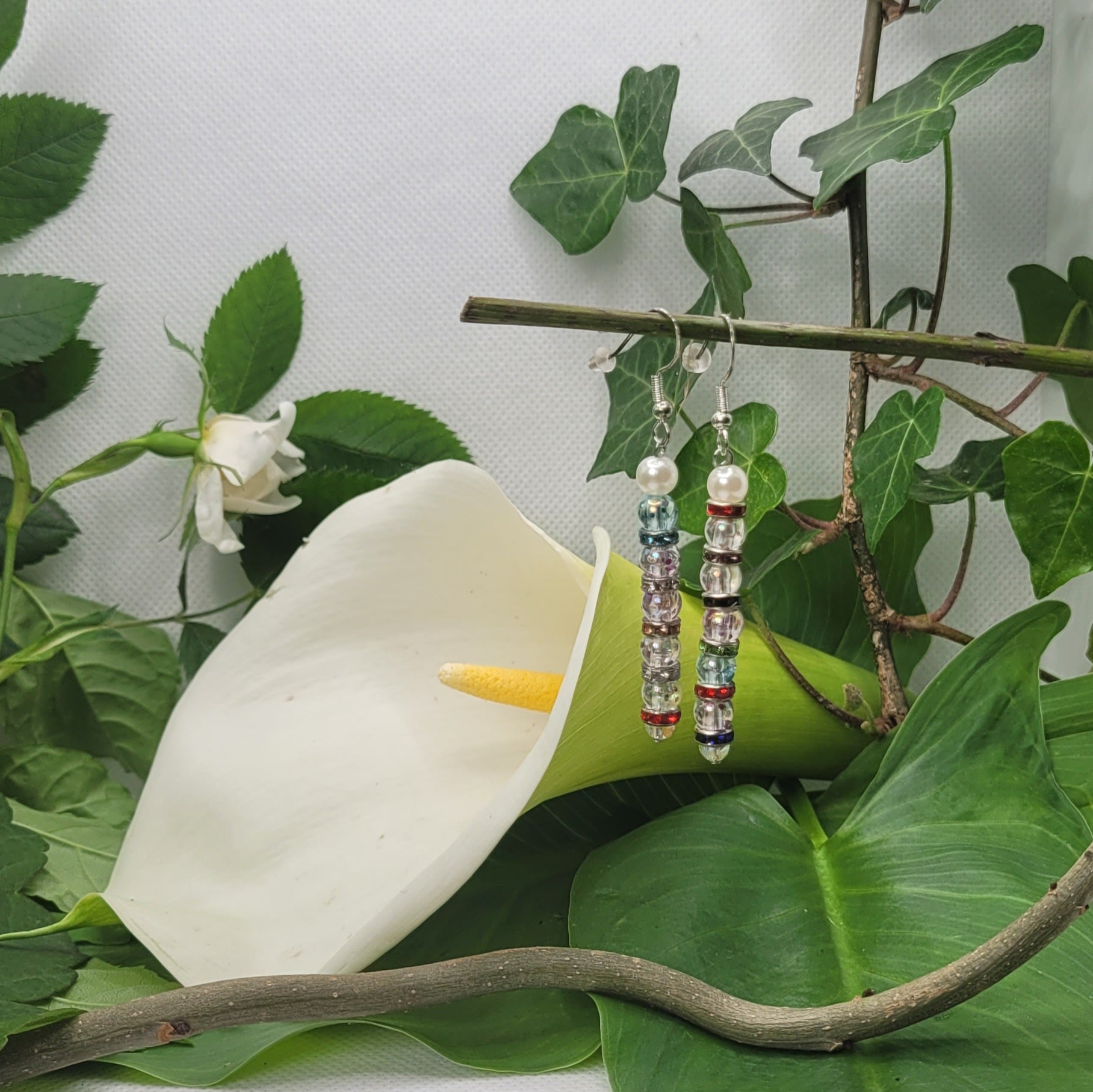 Boucles d'oreilles perles et nacré (Réf: PVN)