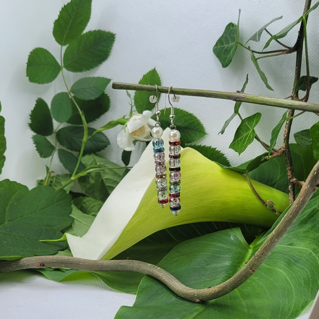 Boucles d'oreilles perles et nacré (Réf: PVN)