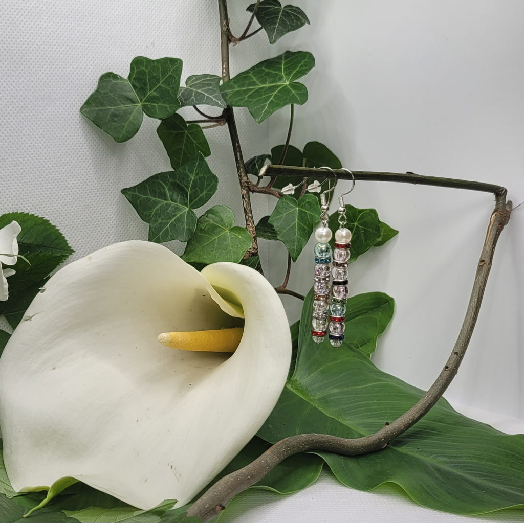 Boucles d'oreilles perles et nacré (Réf: PVN)