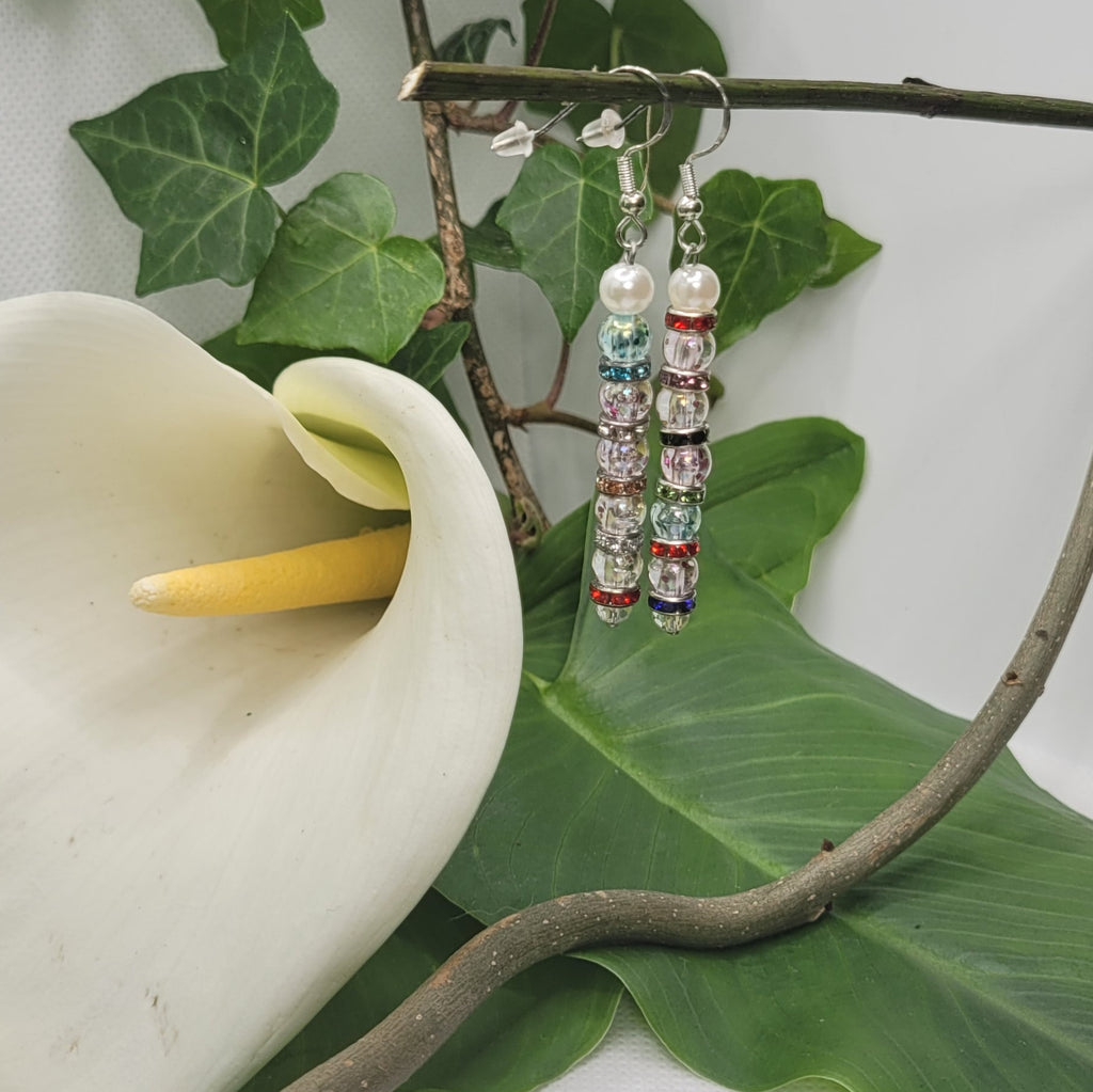 Boucles d'oreilles perles et nacré (Réf: PVN)