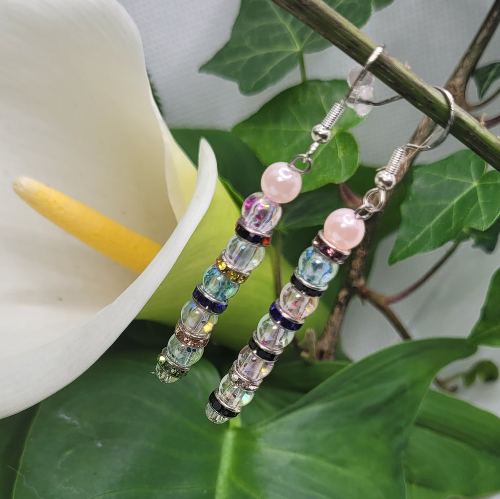 Boucles d'oreilles perles et nacré (Réf: PVN)