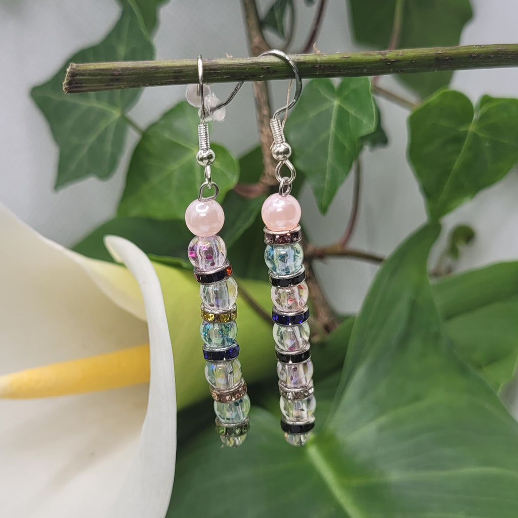 Boucles d'oreilles perles et nacré (Réf: PVN)