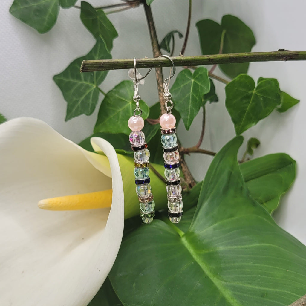 Boucles d'oreilles perles et nacré (Réf: PVN)
