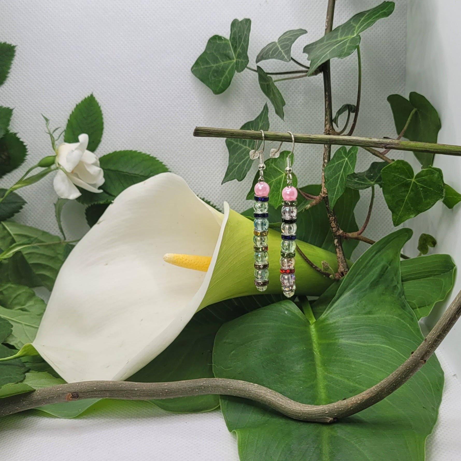 Boucles d'oreilles perles et nacré (Réf: PVN)