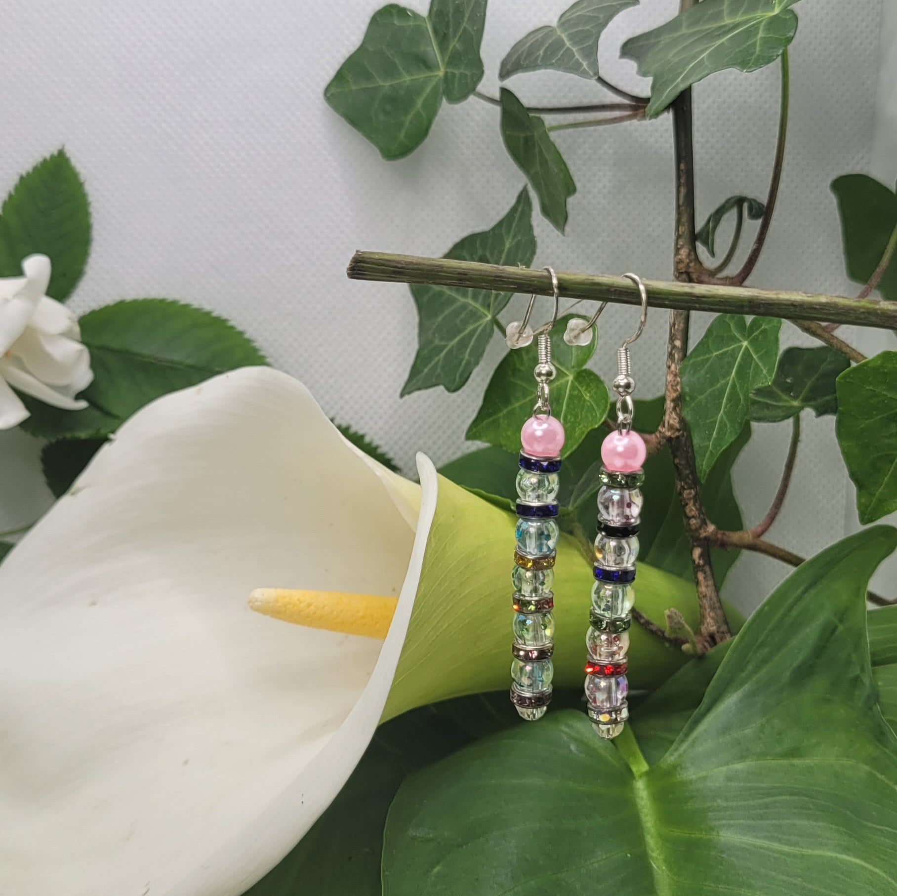 Boucles d'oreilles perles et nacré (Réf: PVN)