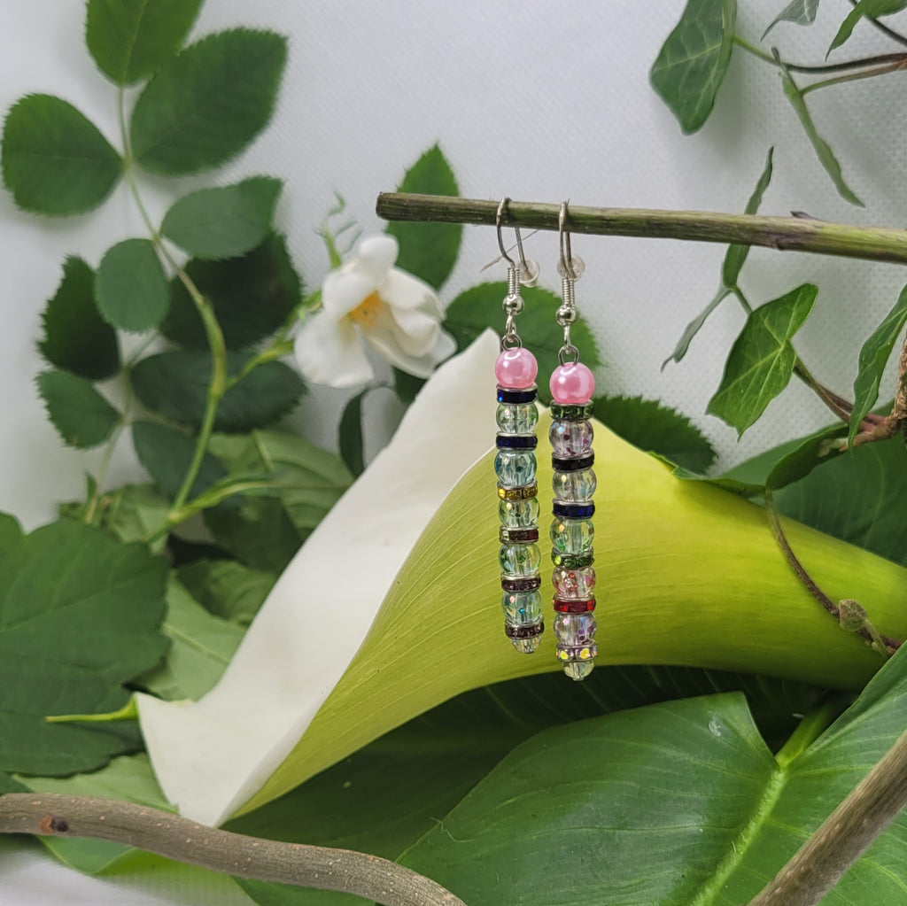Boucles d'oreilles perles et nacré (Réf: PVN)