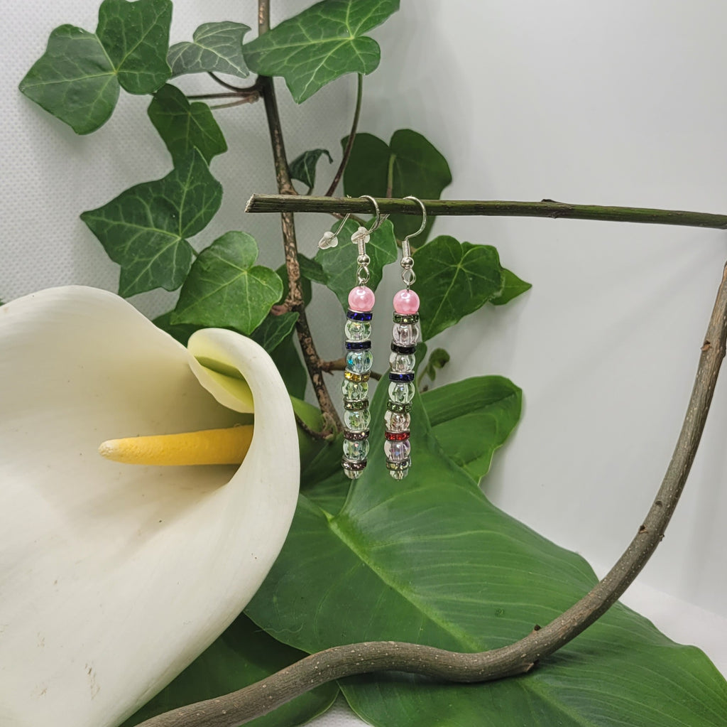 Boucles d'oreilles perles et nacré (Réf: PVN)