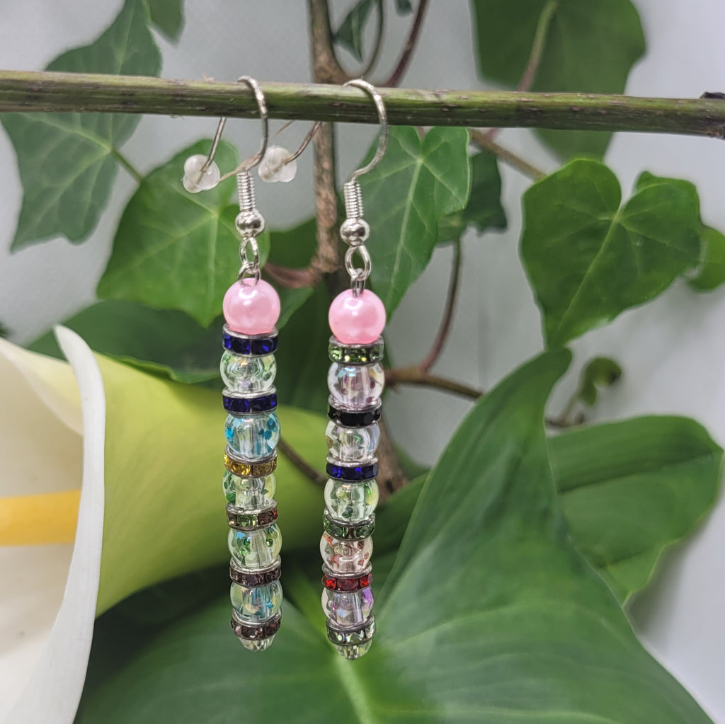 Boucles d'oreilles perles et nacré (Réf: PVN)