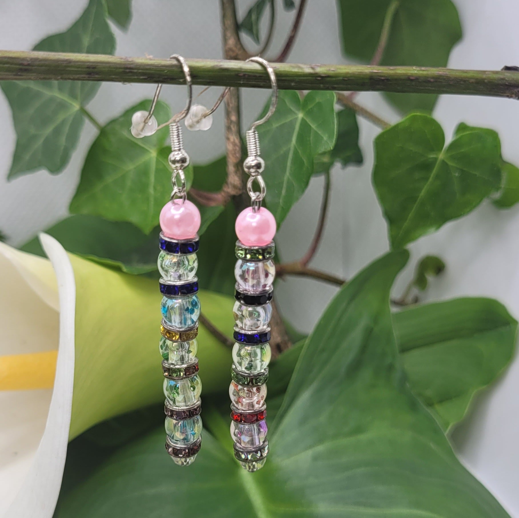 Boucles d'oreilles perles et nacré (Réf: PVN)