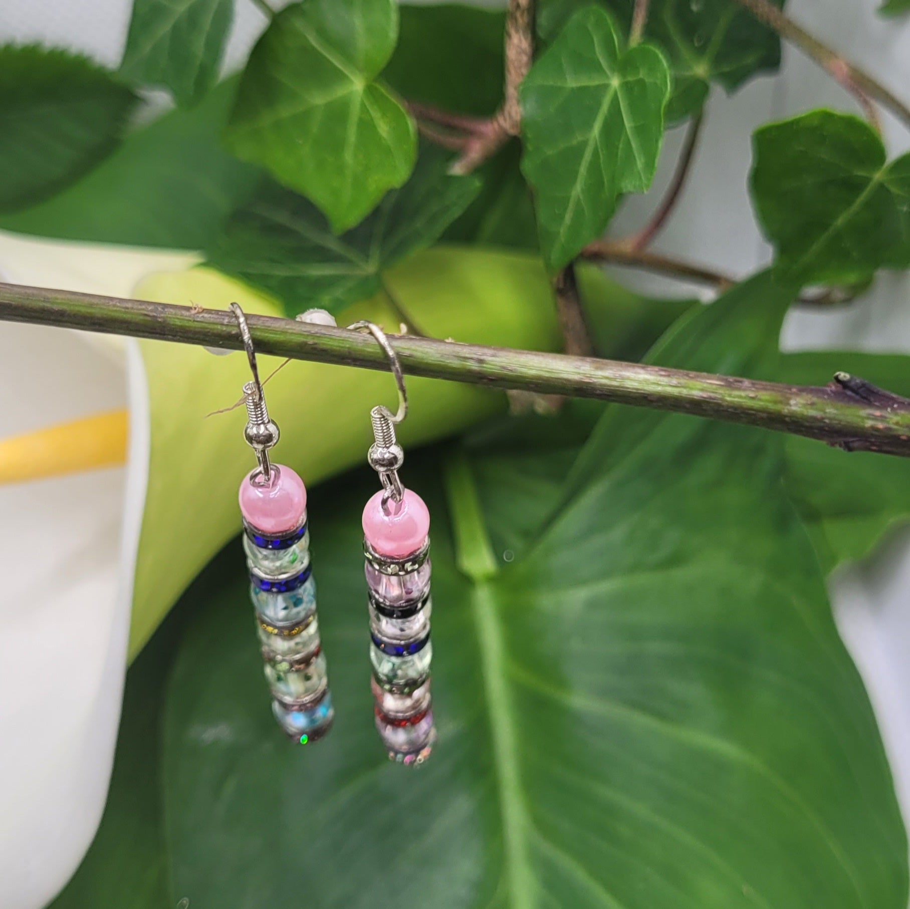 Boucles d'oreilles perles et nacré (Réf: PVN)