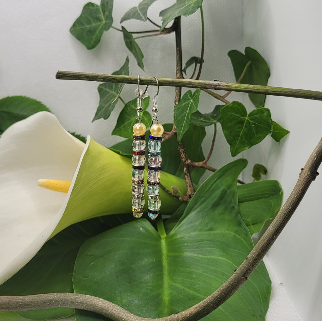 Boucles d'oreilles perles et nacré (Réf: PVN)