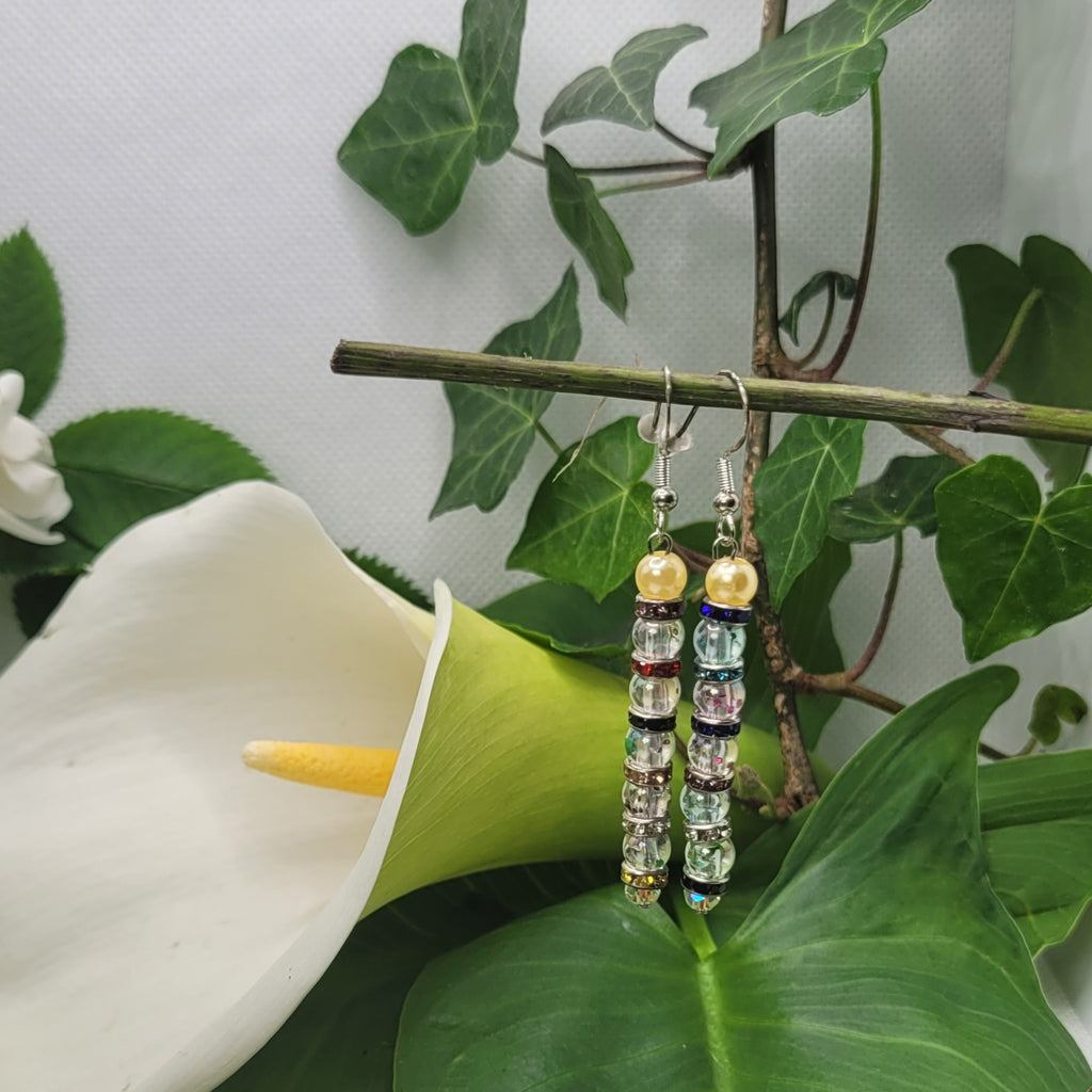 Boucles d'oreilles perles et nacré (Réf: PVN)