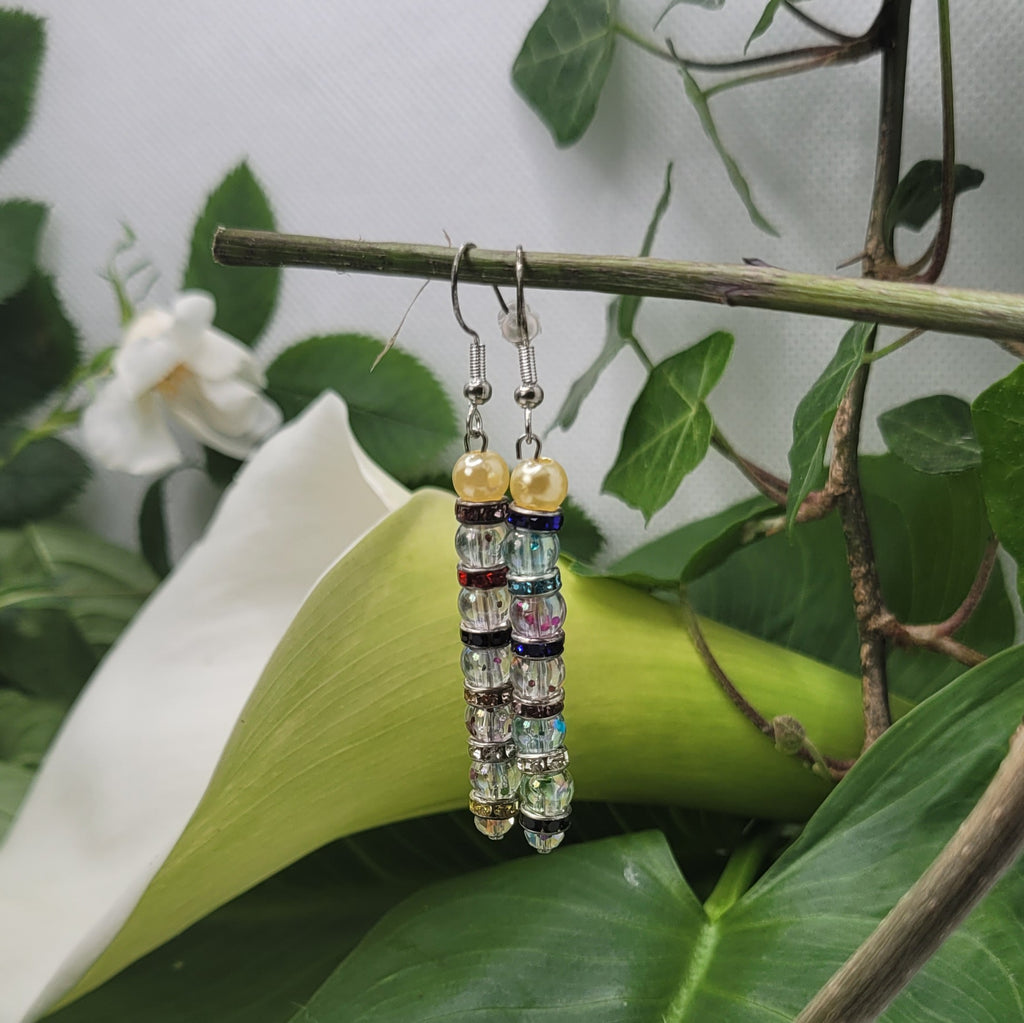 Boucles d'oreilles perles et nacré (Réf: PVN)