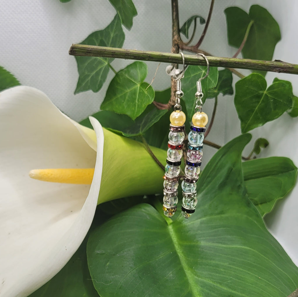 Boucles d'oreilles perles et nacré (Réf: PVN)