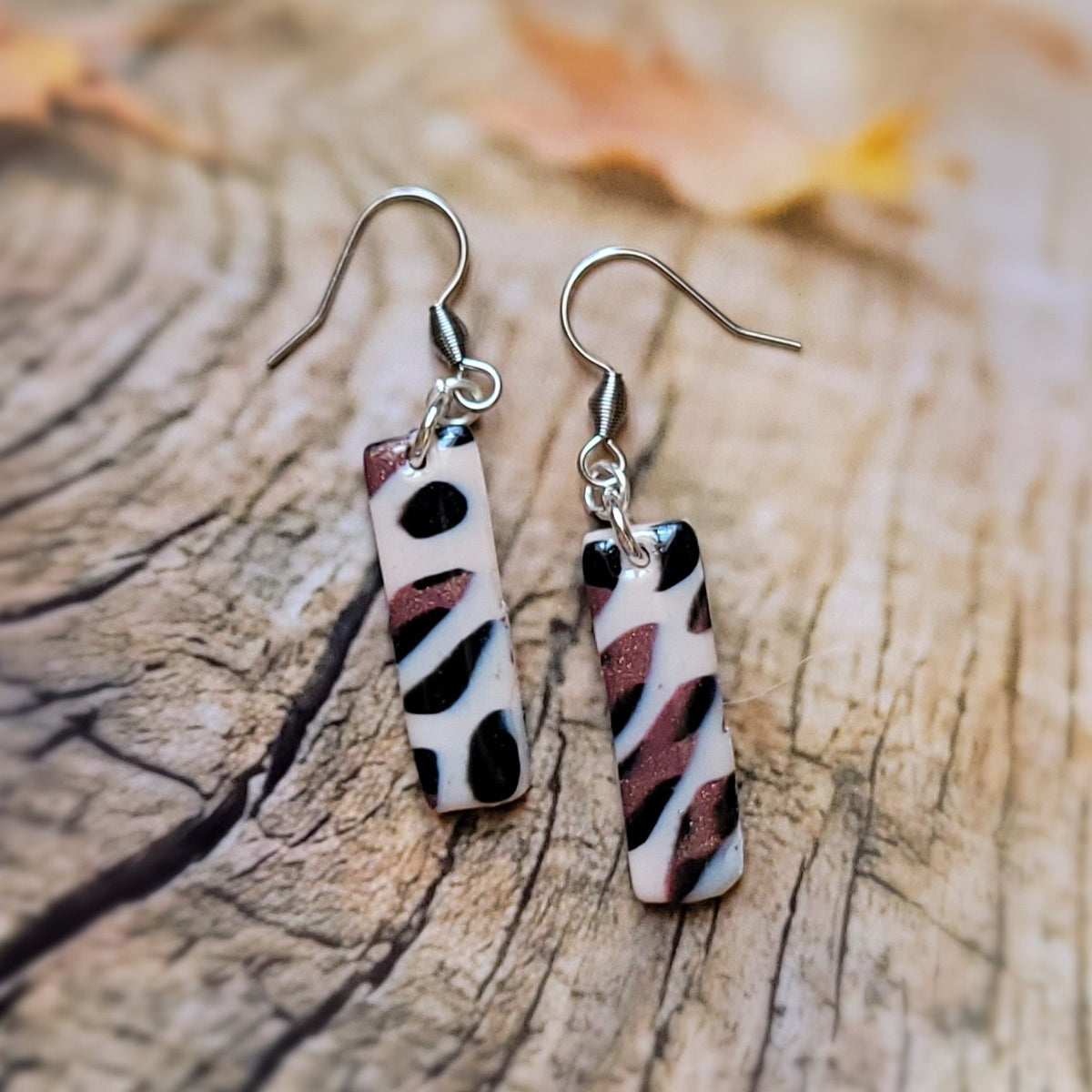 Boucles d'oreilles modèle Léopard de cuivre - Les imparfaites (Réf:MLC)