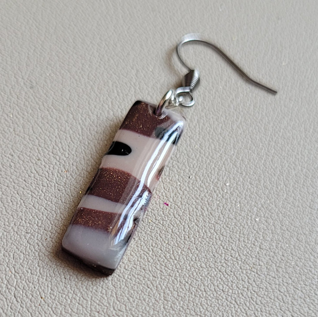 Boucles d'oreilles modèle Léopard de cuivre - Les imparfaites (Réf:MLC)
