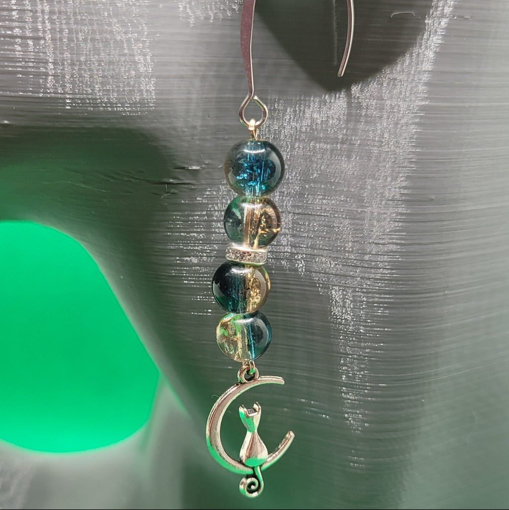 Parure Lune Enchantée fond neutre - bijou pierre naturelle artisanal - Alysel Créations