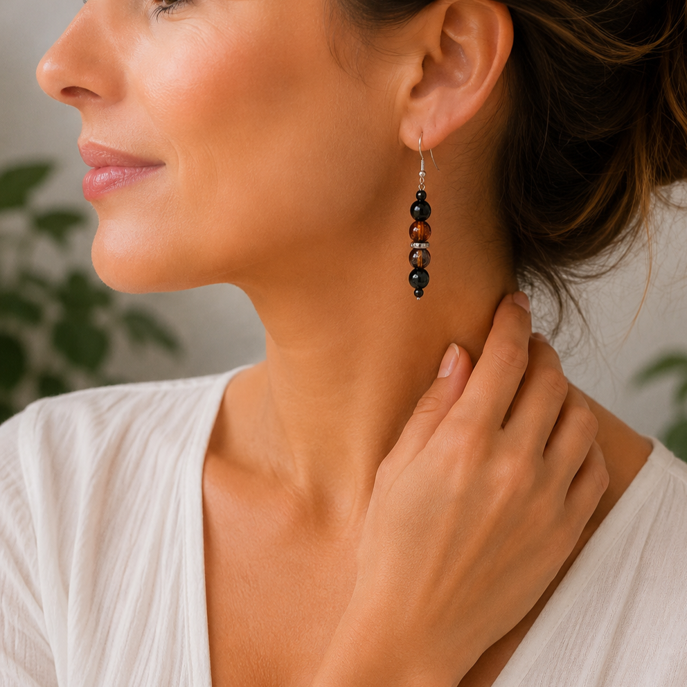 Boucles d'oreille Modèle Eclats de braise (Réf MEB)