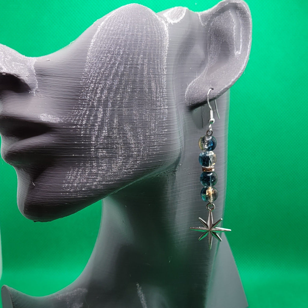 Parure Aurore Boréale MAB5 - collier et boucles d'oreilles cristal multicolore acier inoxydable argent recyclé - bijou artisanal fait main - Alysel Créations
