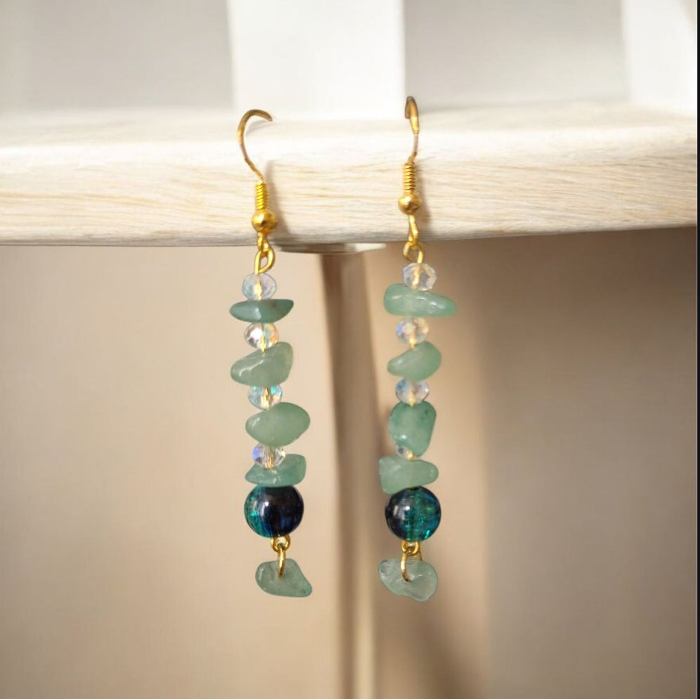 Boucle d'oreille Pierre Naturelle (Réf PGN2)