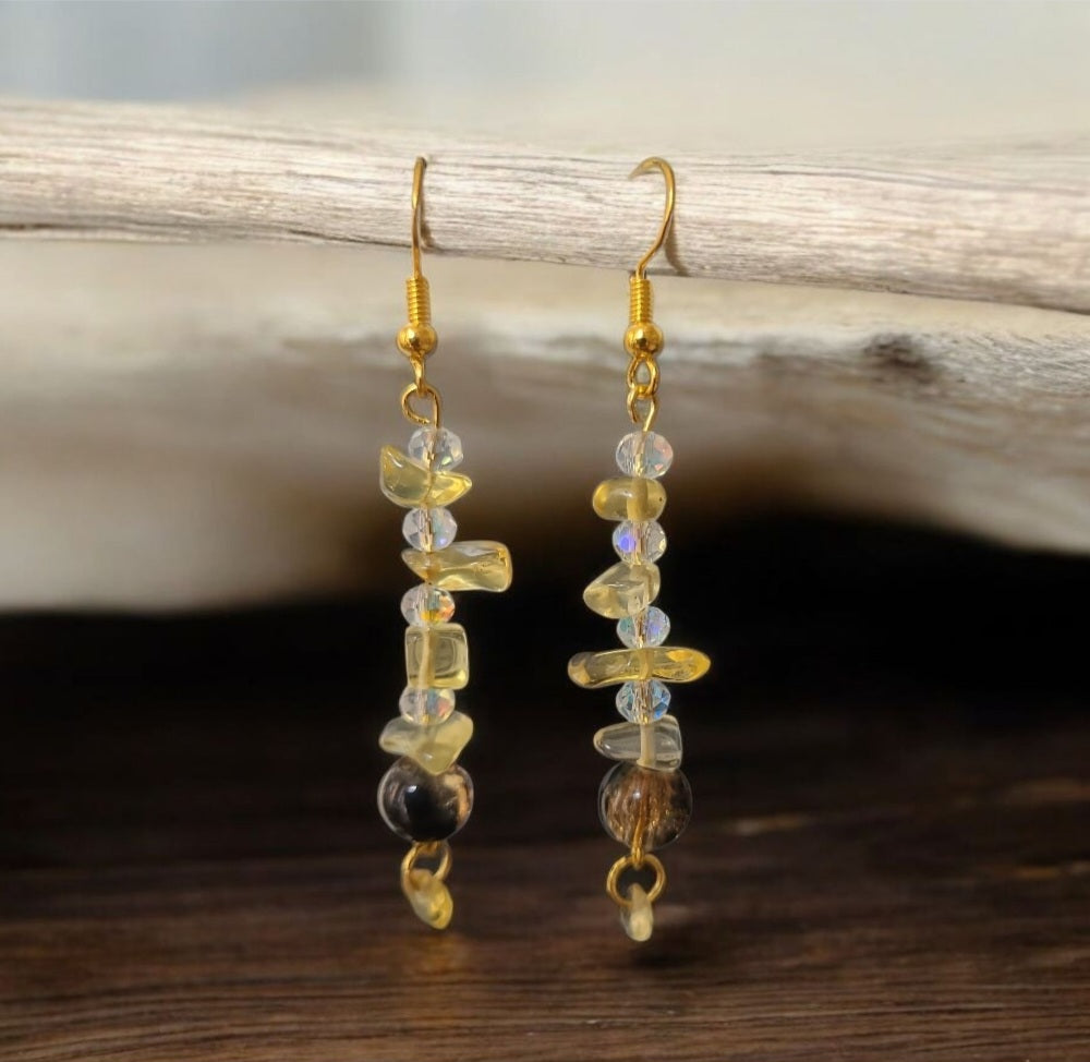 Boucle d'oreilles Pierre Naturelle (Réf PNG3)